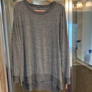 Aerie Heathered Gray Women's Crew Neck Sweater